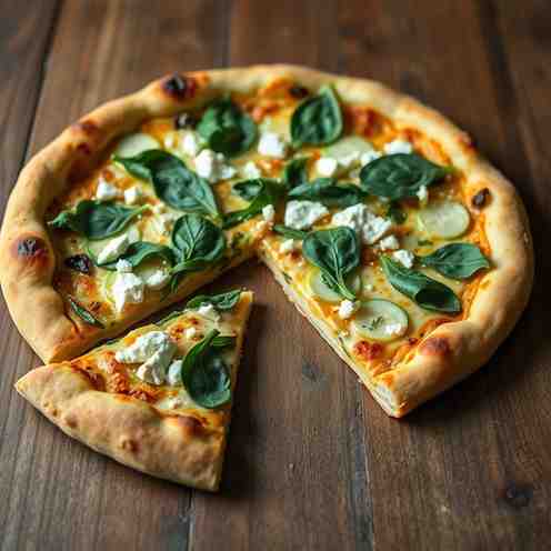 Easy Spinach Feta Pizza - Healthy Mediterranean Recipe
